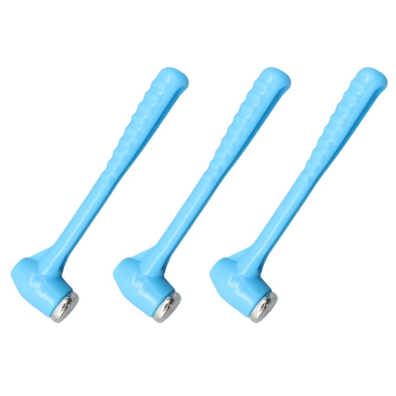 Miiottaa Blue Rubber Grip Double Head Hammer Strikes Hammer For Crafts And DIY Projects