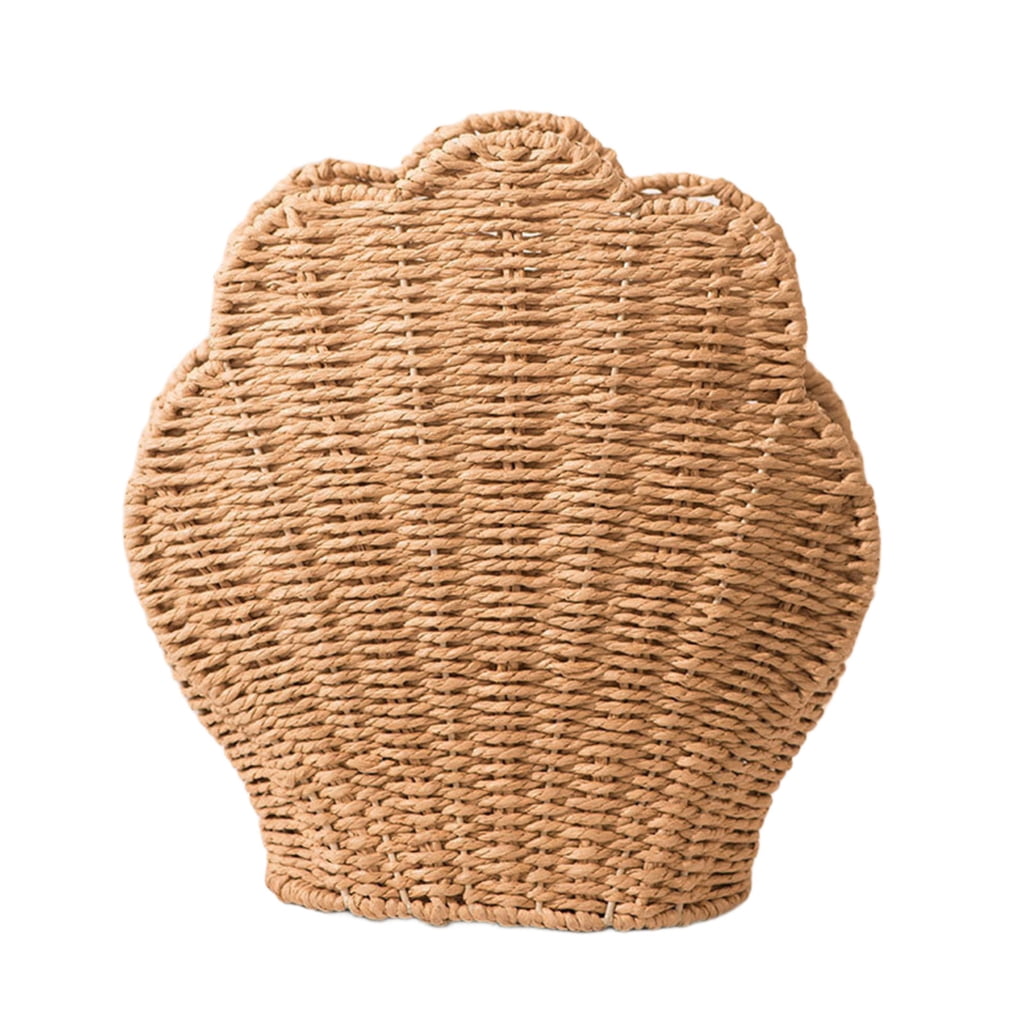 Large Shell Shape Container Miiottaa Breathable Natural Fiber Storage Basket Shell Shaped Organizer ...