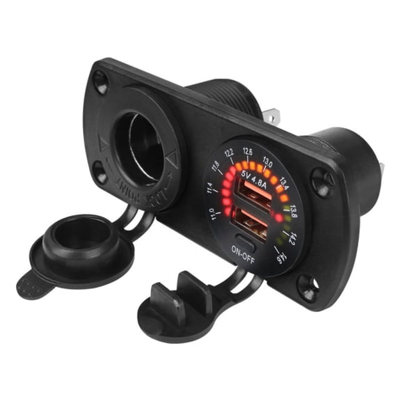 Miiottaa Car and Marine Mount Chargers Outlet Panel Featuring Double USB A 4.8A Socket