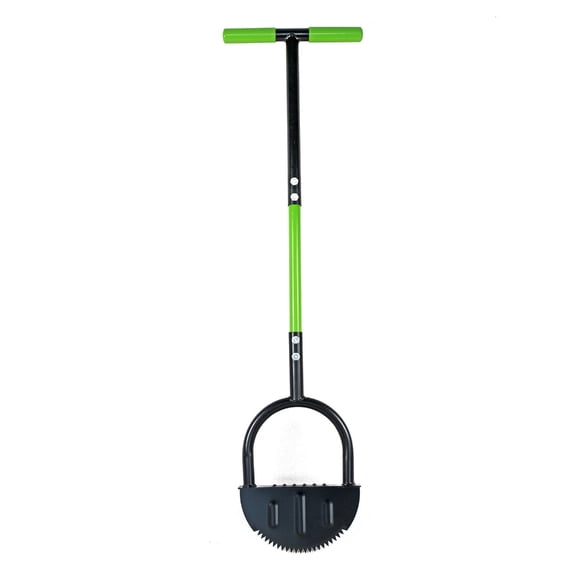 Miiottaa Carbon Steel Manual Edging Tool Half Moon Comfort Handle Border Edger Tool
