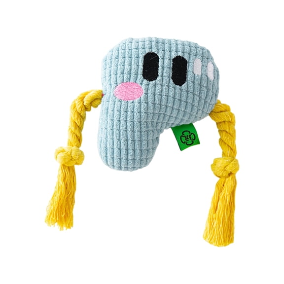 Miiottaa Chews Proof Rope Bone With Squeaker Teeth Cleaning Toy Aggressive Chewing