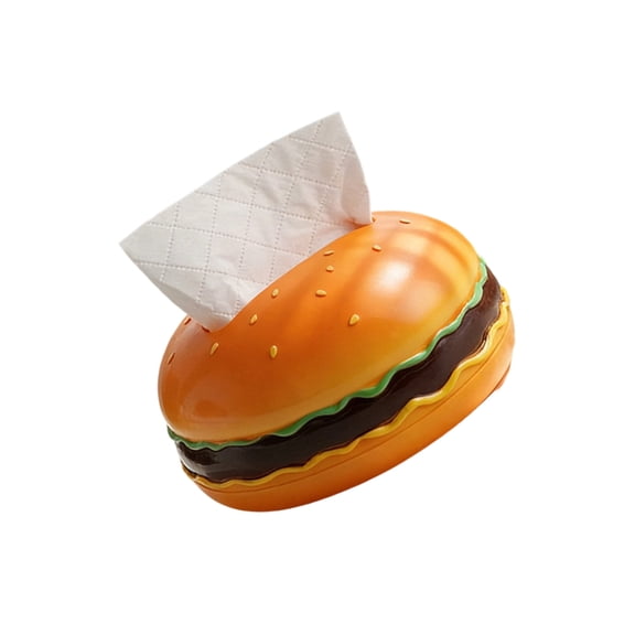 Miiottaa Creative Hamburger Shaped Tissue Box Paper Towel Holder Plastic Home Decoration