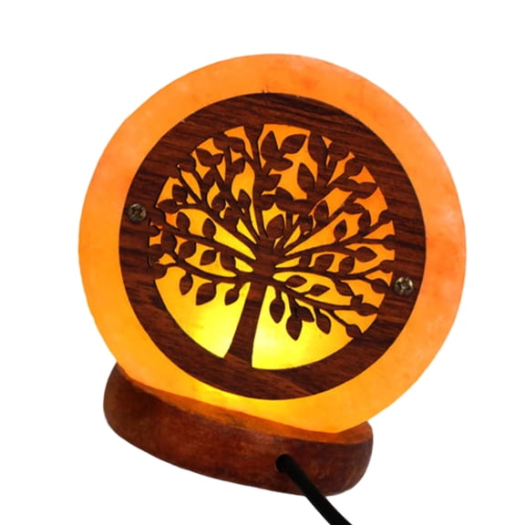 Miiottaa Crystal Salt Rock Lamp LED Night Light with Base LED Atmosphere Lamp Table Light