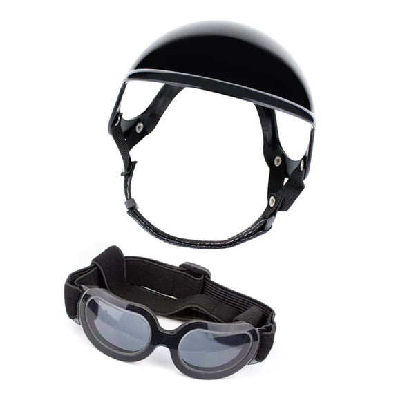Miiottaa Dog Helmets Pet Goggles Helmets for Motorcycle Stakeboarding Dog Head Cover