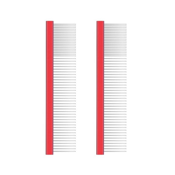 Miiottaa Dog Straight Row Comb Shedding Hair Remover Tool Dog Combs Grooming Comb 2PCS