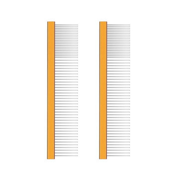 Miiottaa Dog Straight Row Comb Shedding Hair Remover Tool Dog Combs Grooming Comb 2PCS
