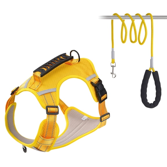 Miiottaa Dog Vest Adjustable Training Harness for Large Medium Dogs Reflective Strong Heavy Duty Harness Soft Handle