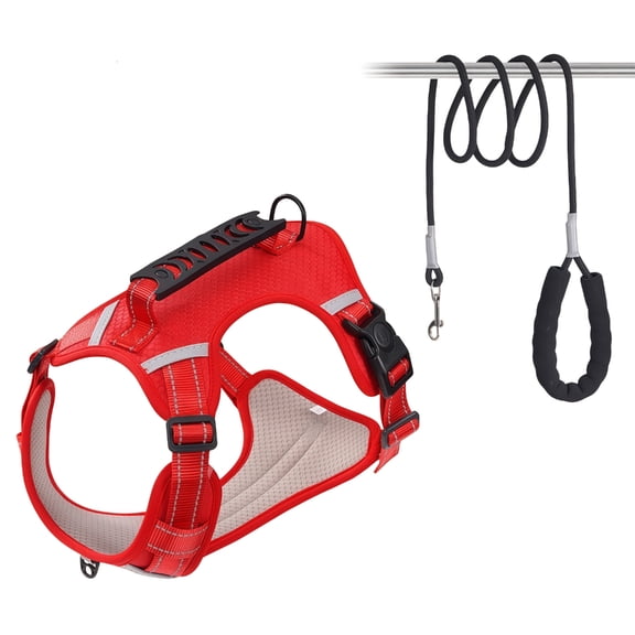 Miiottaa Dog Vest Adjustable Training Harness for Large Medium Dogs Reflective Strong Heavy Duty Harness Soft Handle