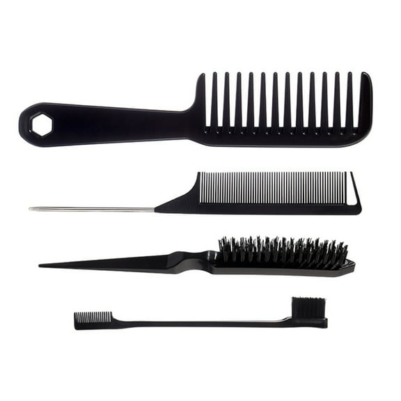Miiottaa Edges Brush Hair Styling Comb Metal Pin Ratted Tail Combs Large Wide Tooth Comb
