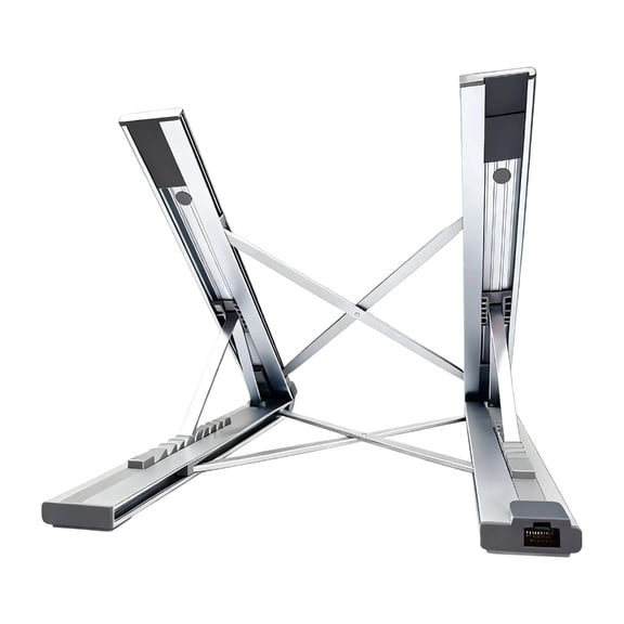Miiottaa Ergonomic Computer Risers With Builts In Docking Stations And Cooling Function