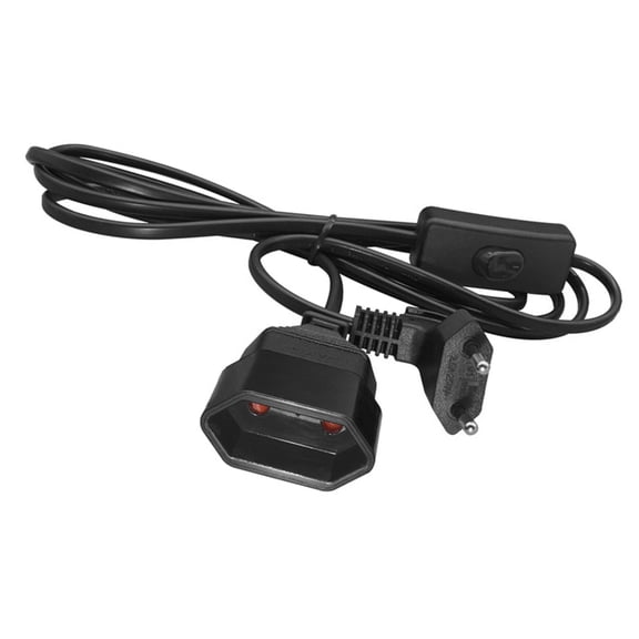 Miiottaa European Power Extension Cord with Switcher Male Plug to Female Socket Power Cable 250V 2.5A Waterproof Power Control