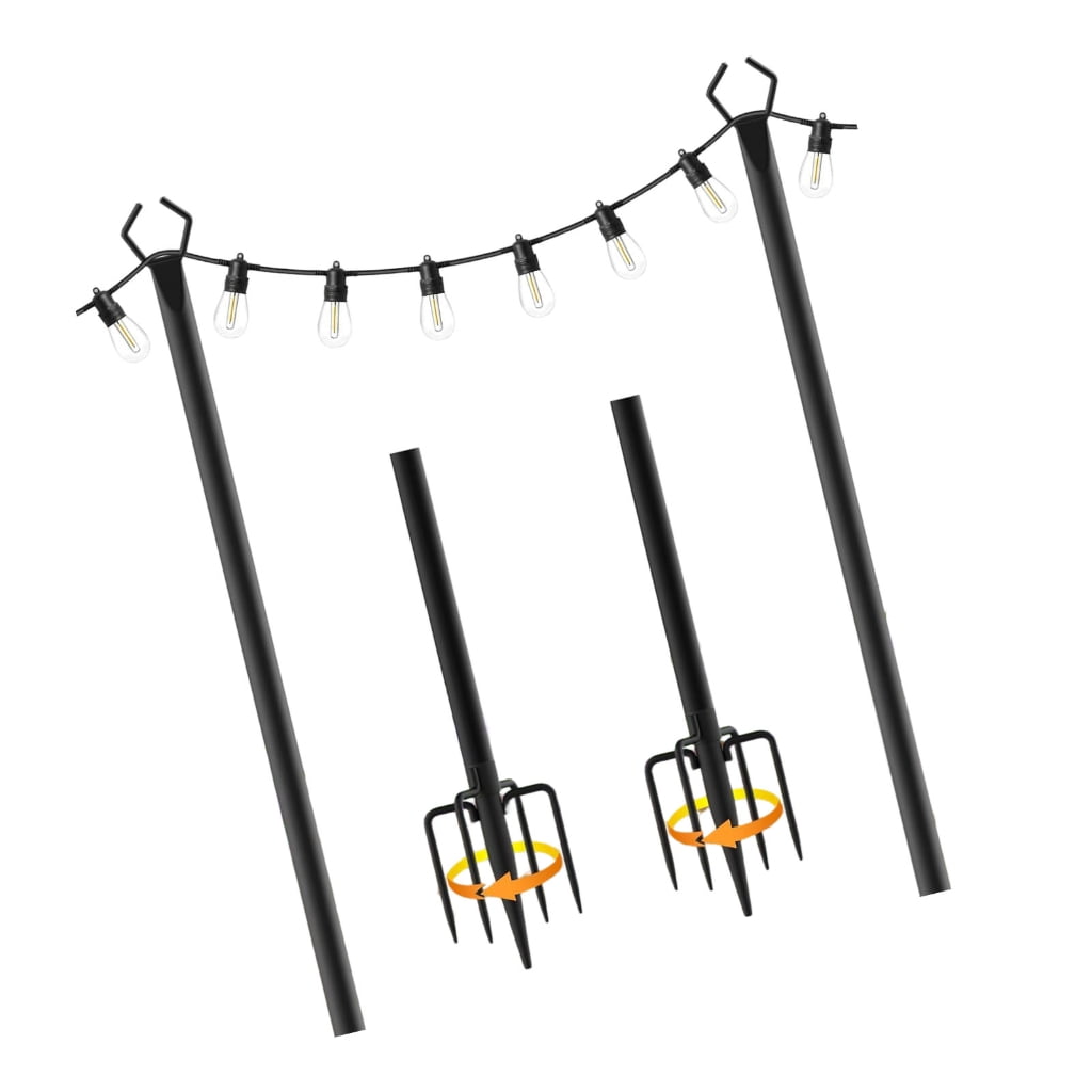 Miiottaa Extra Strong 2 Piece Iron Tent Supports Recyclable Metal Stakes Camping Accessory For Various Weather Camping Adventures