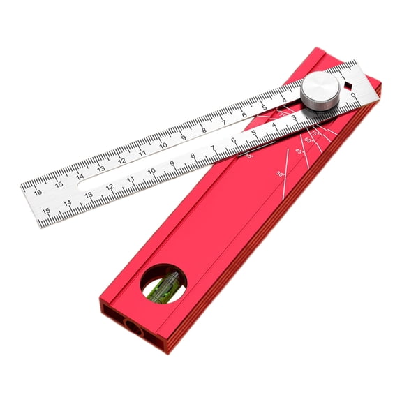 Miiottaa Foldable Depth Measuring Ruler Woodworking Multi Angle Marking Ruler with Adjustable Positioning Scribing Protractor