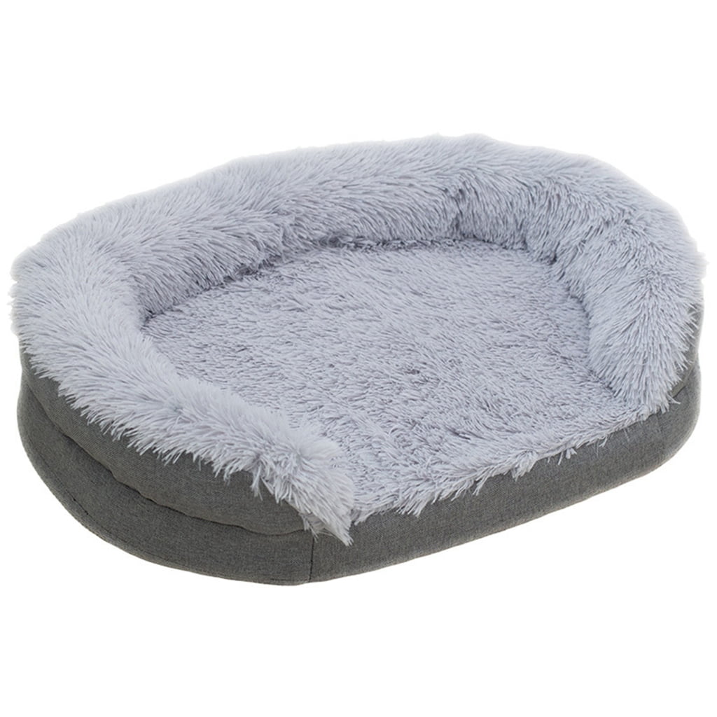 Miiottaa Furry Plush Dog Couch Extra Large AntiSlip Base Soft Warm Bedding Rest Sofa Bed
