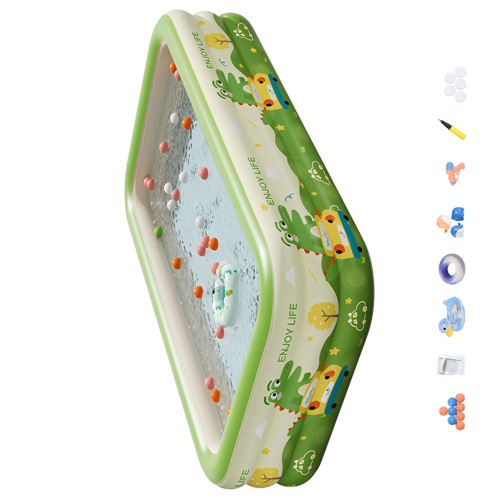 Miiottaa Generous Size Inflatable Swimming Pool With Independent Air Zones 180x56cm