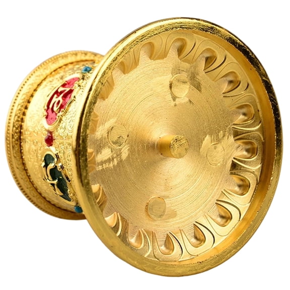 Miiottaa Handicraft Tibetan Prayer Wheel,Hand Craving Buddhas Scripture Prayer Wheel Desktop Ornament for Relaxation Yogas