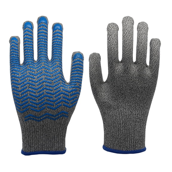 Miiottaa Heavy Duty Silicone Grip Work Gloves Cut Resistant HPPE Construction Handling Sharpened Objects Safely Enhancing Grip