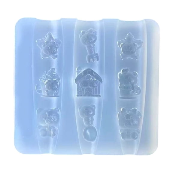 Miiottaa High Transparency Silicone Bear House Nail Art Mold For Professional Home Manicure Tool