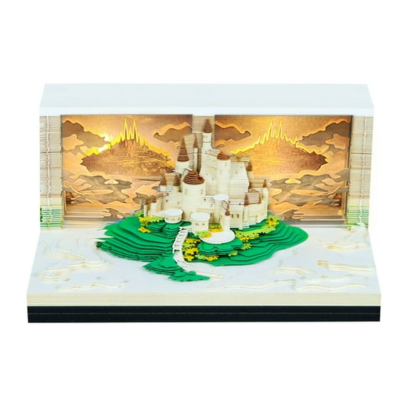 Miiottaa Illuminated 3D Floating Island Weekly Planner Special Paper Design For Bedroom Study Arrangement