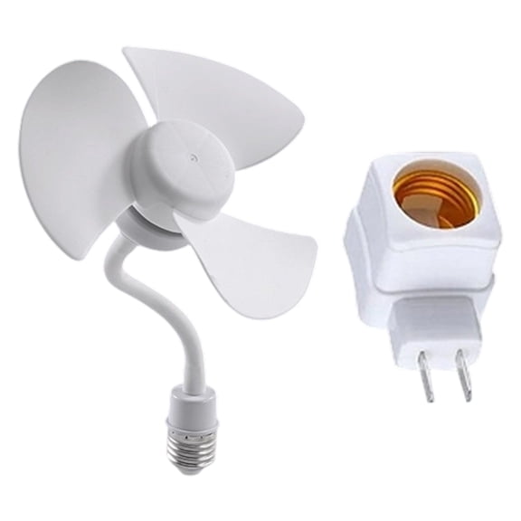 Miiottaa Indoor Ceiling Fan E27 Base with Socket Hose Extender Small Ceiling Fan for Bedroom Living Room Air Circulator
