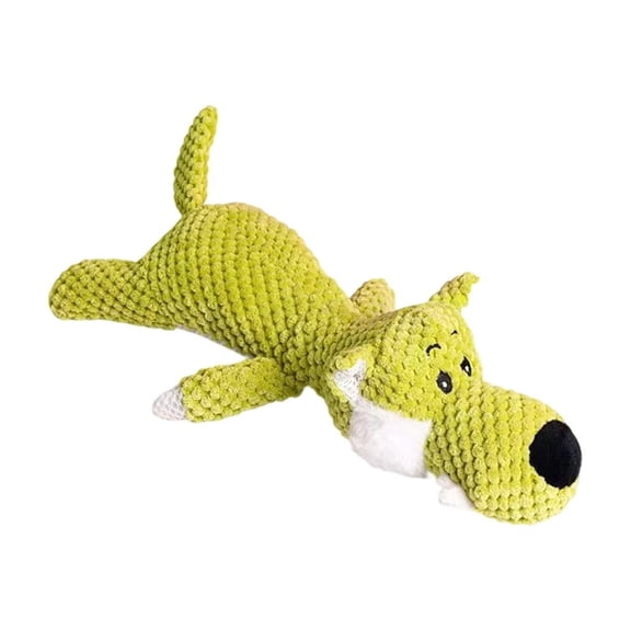 Miiottaa Interactive Plush Dog Toy Wolf Shape Doll For Aggressive Chewers Plush Wolf For Training And Play