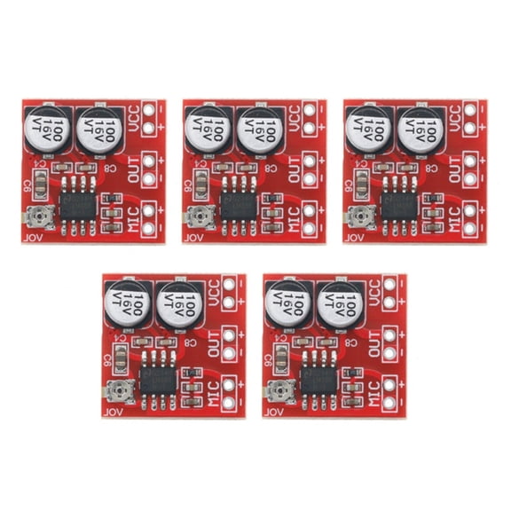 Miiottaa LM386 Electret Microphone Amplifier Board 20-200X Adjustable Gains For Music Signal Enhancement Voice Recording Project