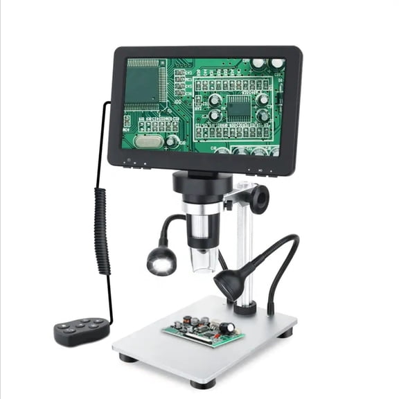 Miiottaa Large 7 Inch Digital Microscope Adjustable Magnification Build in LED Lighting