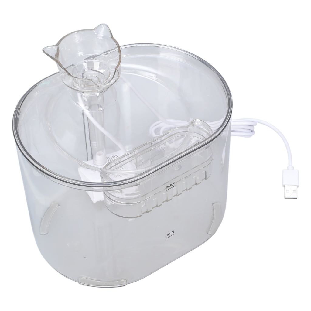 Miiottaa Large Capacity Automatic Pet Dogs Cats Water Fountain Transparent Viewable