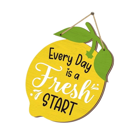 Miiottaa Lemon Sign Every Day is a Freshes Start Inspirational Quotes Wall Hanging Plaque
