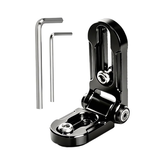 Miiottaa Metal Mini L Bracket Quick Release Plate Foldable 1/4 for Camera Monitor Stand
