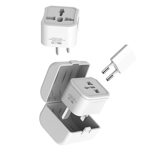 Miiottaa MultiCountry Travel Adapter with a Portable Storage Box Small and Lightweight