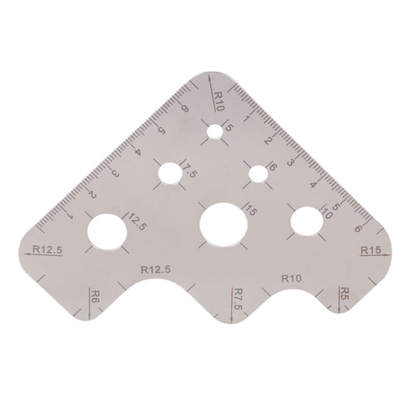 Miiottaa Multifunctional Stainless Steel Template Round Leather Cutting Tool Corner Cutter Circle Drawing Template