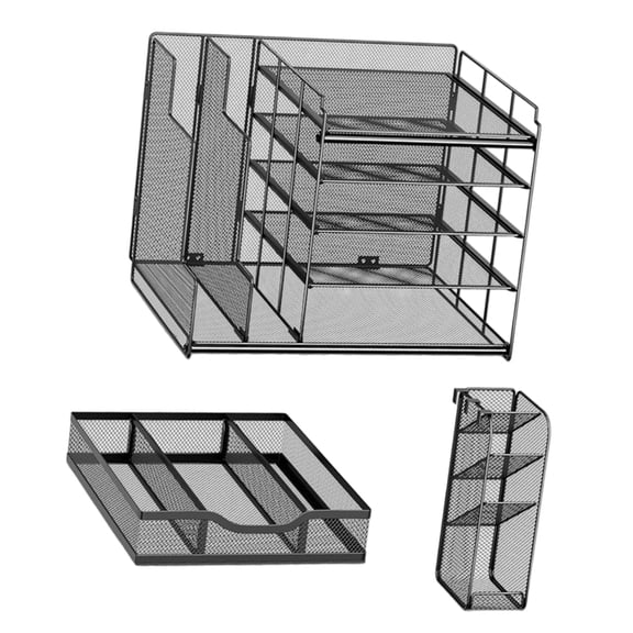 Miiottaa Multiple Tiers Paper Storage Letter Tray File Holders Desk Filing Tray Offices Desk Accessories Organizers File Sorter
