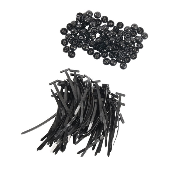 Miiottaa Pack of 100 Quick Lock Fasteners Ties Straps Mudfender Mudguard Mounting Hardware