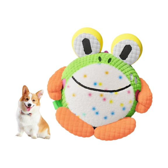 Miiottaa Plush Dolphin Dog Toy Vibrating and Bouncing Interactive Entertainment Teasing Ball for Pet Cats and Dogs