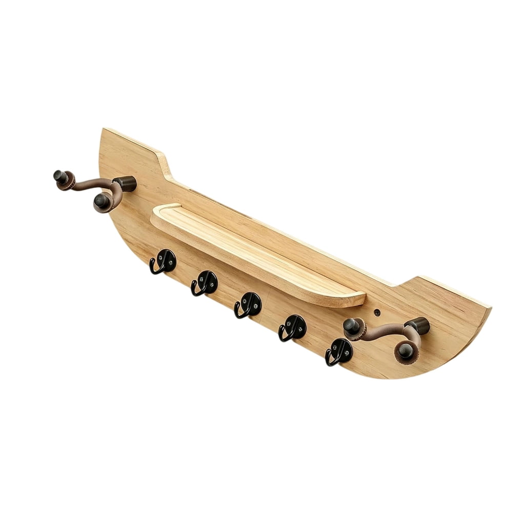 Miiottaa Practical Rotating Guitar Wall Hook Wood Texture Musical Instrument Hanger Suitable for Music Rooms and Decorating