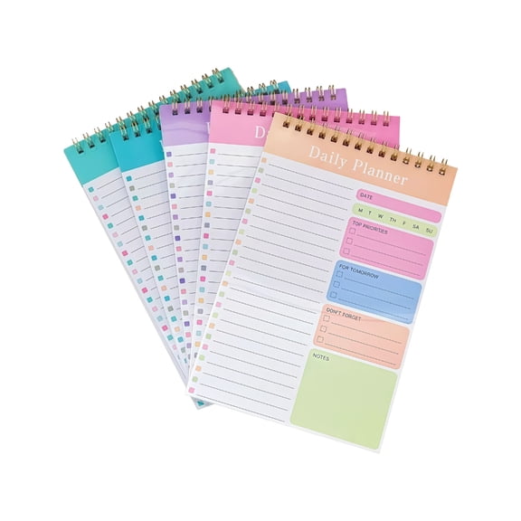 Miiottaa Professional Daily Planner Twin Coil Binding Weekly Monthly Planner Notebook