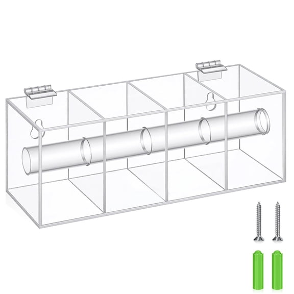 Miiottaa Professional Label Storage Box 7 Slot Acrylic Wall Mount Organizers
