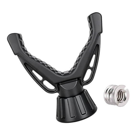 Miiottaa Professional Photography V Mount Tripod Head Includes 3/8 to 1/4 Adapter for Easy Camera Attachment and Smooth Panning