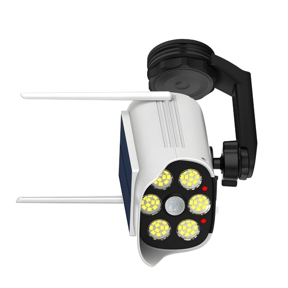 Miiottaa Rechargeable Solar Operated Warning Light with Surveillances Camera Shape