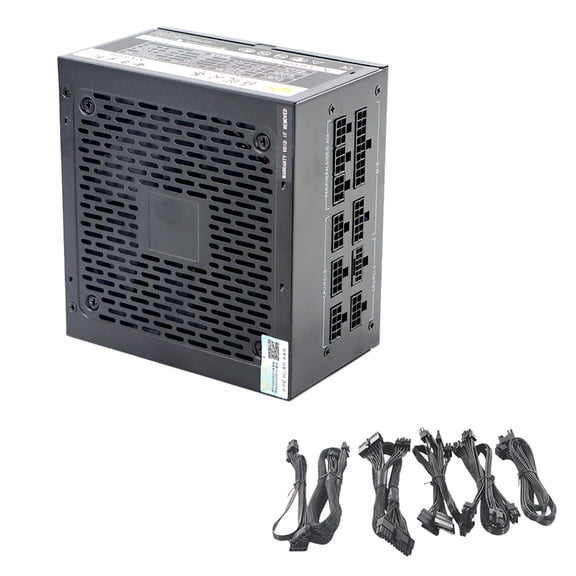 Miiottaa Reliable 500W Full Module Desktop Power Supply With Black Flat Cables And Universal Voltages Compatibility