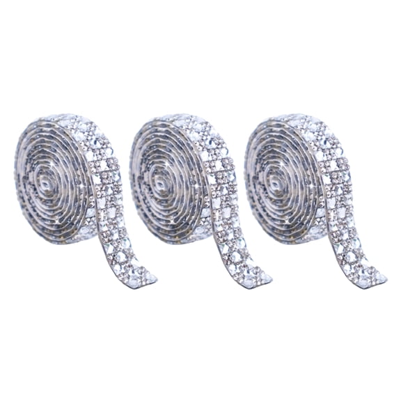 Miiottaa Selfs Adhesive Crystal Rhinestones Ribbon Rhinestones Strips for DIY Art Crafts