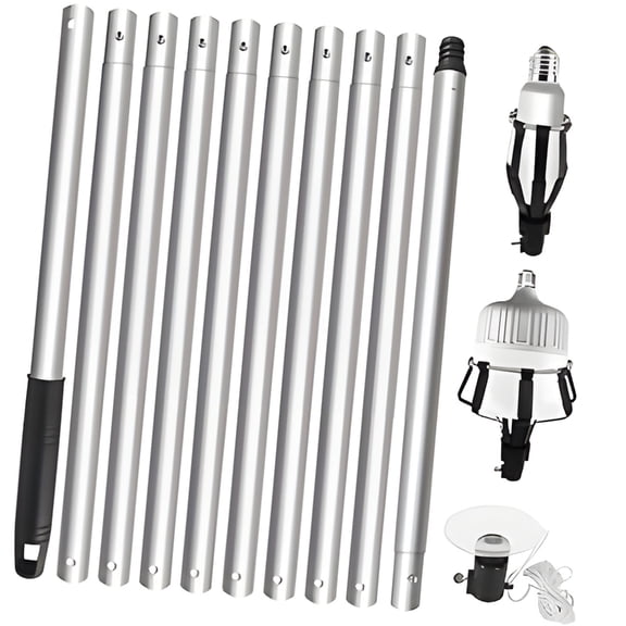 Miiottaa Set of 1 Aluminum Produced Ceiling Light Changer for Quick Simple Removal of Bulbs Highlighting Release Mechanism