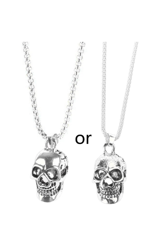 Skull Necklace Pendant Necklace Cool Bullet Personalized Customize Men Gift