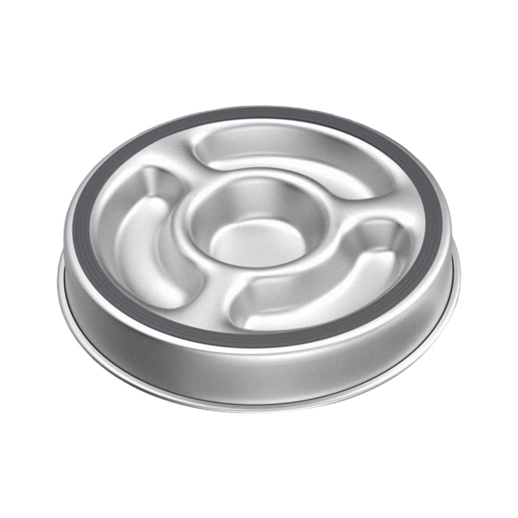 Miiottaa Stainless Steel Pet Feeding Dish Multipurpose Pet Slow Feeder Watering Bowl