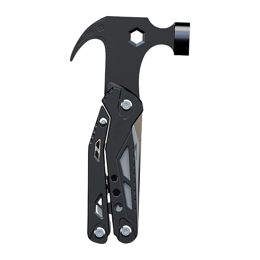 Miiottaa Stainless Steel and Aluminum Outdoor Multi Tool with Car Emergency Sledgehammer Car Window Breaker Perfect for Camping Hiking