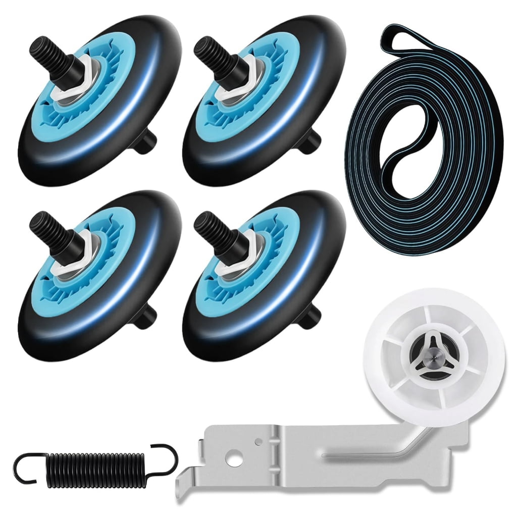Miiottaa Strengthened Dryer Drum Repair Set With Strong Casters Wheel Belt And Tension Spring Global Agreement