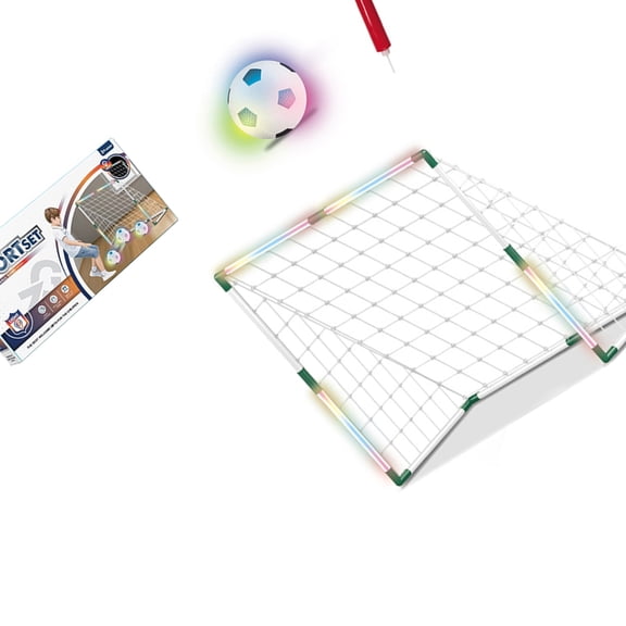 Miiottaa Strong Plastic Soccer Net For Kids With LED Lights For Night Fun And Firm Base For Active Enjoyment
