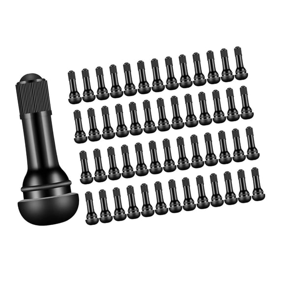 Miiottaa Tire Valves Stems Rubber Black Rubber Snaps in Valves For Auto And Bike Tires