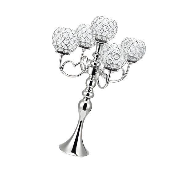 Miiottaa Traditional 5 Point Candle Stand Detailed Metal Platform Perfect For Restaurant Sitting Space Enthralling Setting